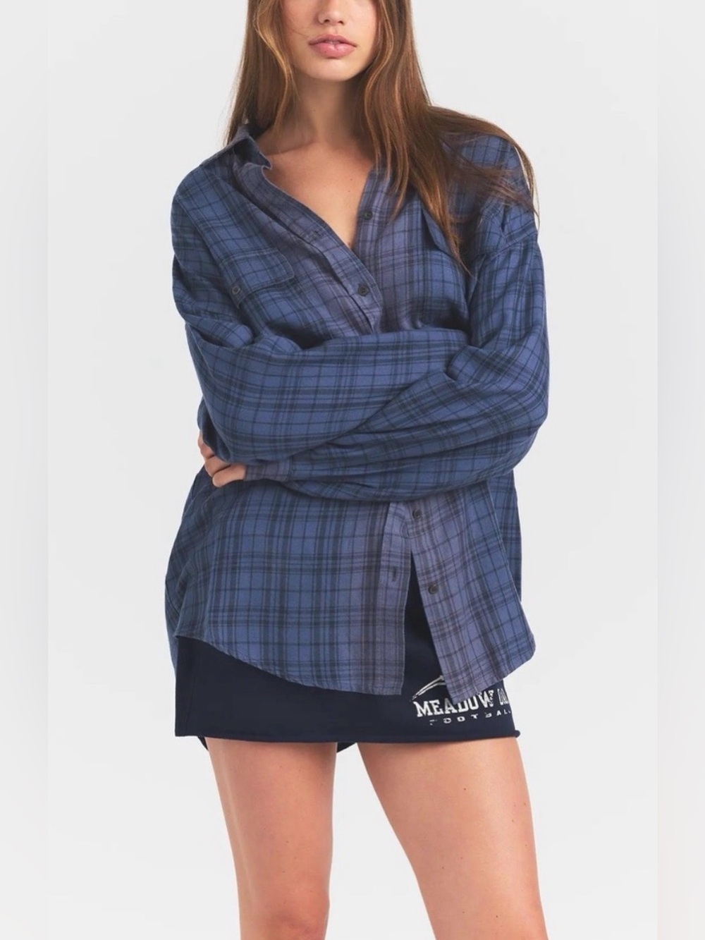 NWOT SKIMS WASHED FLANNEL OVERSIZED SHIRT - Small